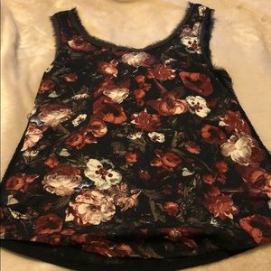 Miss Me Floral/ Sheer Tank - L